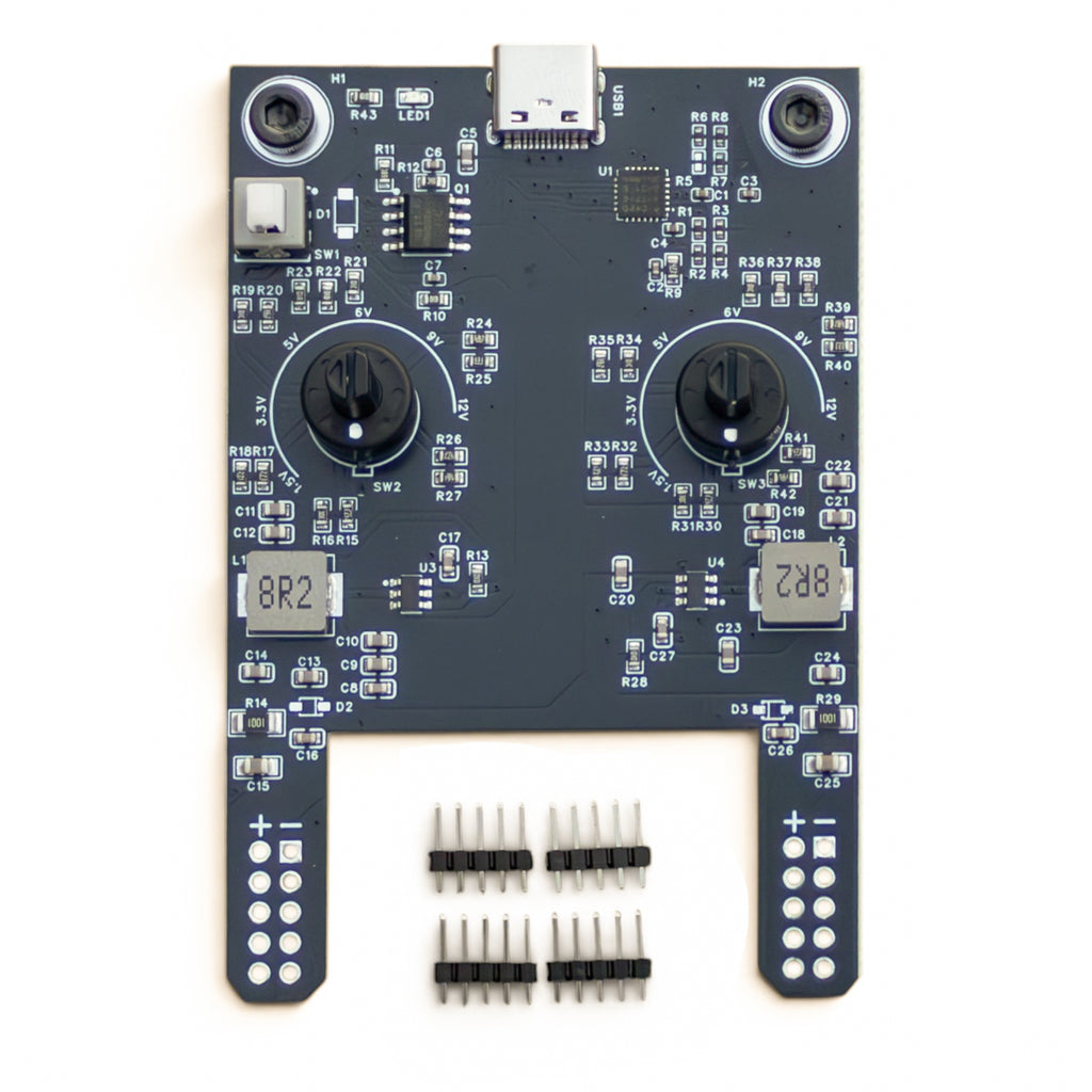 Bintronics USB-C Adjustable 12V/9V/6V/5V/3.3V/1.5V 2A Total Output Breadboard Power Supply USB-C PD Compatable with Raspberry Pi, Pico W, ESP32